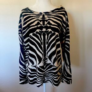 H&M black and white zebra print sweater.